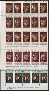 NIUE 1973 set in plate / imprint blocks of 15 MNH.........................A5716