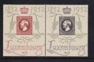 Luxembourg Scott # 278 - 279 pair XF OG NH nice color cv $ 75 ! see pic !