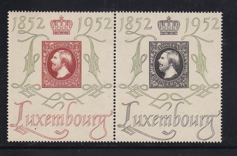 Luxembourg Scott # 278 - 279 pair XF OG NH nice color cv $ 75 ! see pic !