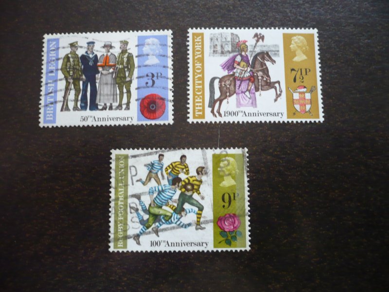 Stamps - Great Britain - Scott# 654-656 - Used Set of 3 Stamps