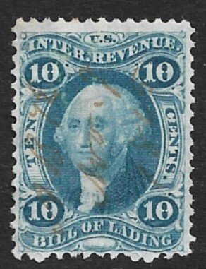 USA REVENUES 1862-71 10c BILL OF LADING First Issue Revenue Sc R32c VFU