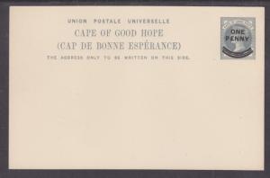 Cape of Good Hope H&G 10 mint. 1897 1p on 1½p Queen Victoria Postal Card VF