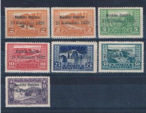 Albania 171-77 MLH Overprints  (A0182)