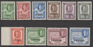 Somaliland Protectorate 116-125 VF/XF MLH KGVI set