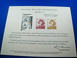 PHILATELIC SOUVENIR CARD - 1973 - POLSKA 73 - SCOTT #SC31 - LOT OF 2