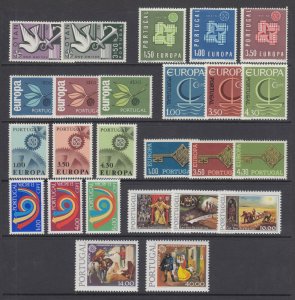 Portugal Sc 846/1424 MNH. 1960-79 isues, 9 cplt sets, mostly EUROPA-CEPT