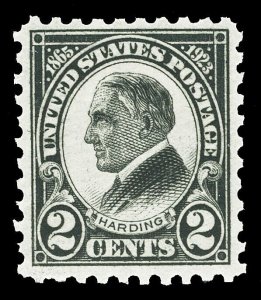 Scott 612 1923 2c Black Harding Memorial Issue Mint VF OG NH Cat $32.50