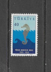 TURKEY #1467 SEAHORSE  MNH