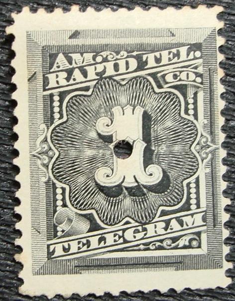 US #1T1, Used Punched Single, Telegraph, SCV $.25 L3