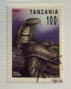 Tanzania 1993 Scott 1131 CTO - 100sh, Reptiles, Central Asian Cobra, Naja oxiana