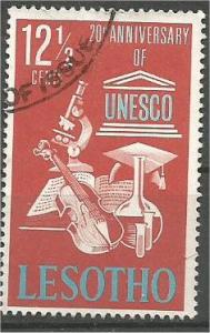 LESOTHO, 1966, used 121/2c, UNESCO, Scott 23