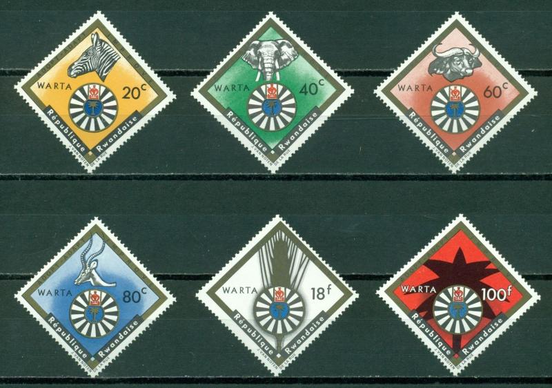 Rwanda Scott #219-224 MNH Int'l Round Table Emblem CV$3+