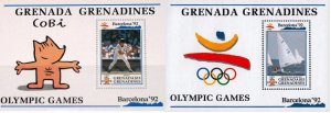 Grenada Grenadines 1992 MNH Stamps Souvenir Sheet Sc 1393-94 Sport Olympic Games