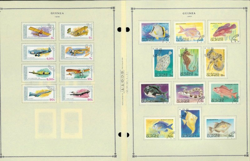 Guinea (ex-French) 1959-1982, M & CTO Hinged on Scott Int.Pages thru 1999