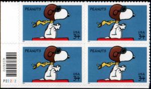 Scott 3507 Peanuts (Snoopy) PB MNH  CV $3.50