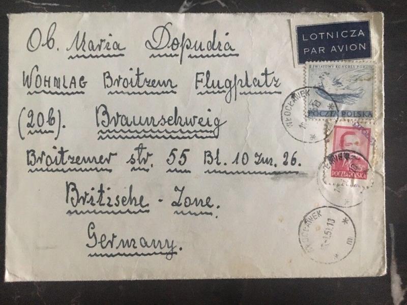 1951 Włocławek Poland Cover To British Zone Germany