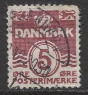 Denmark - Scott 224 - Definitive Issue -1933 - Used - Single 5o Stamp