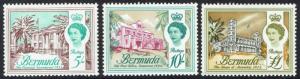 BERMUDA 1962 QEII PICTORIAL 5/- 10/- AND 1 POUND MNH ** TOP 3 VALUES 