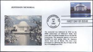 #3647 Jefferson Memorial Alto FDC