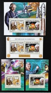 Burundi 2014 / 2015 Mi. 3540 - 3541 Bl. 537 - 540 Einstein Nobel Space Physics-