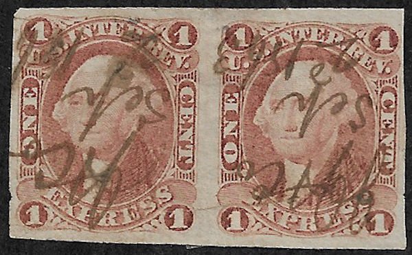 MALACK R1a VF, Pair, imperf pair with large margins,..MORE.. k0546