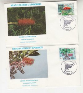 NEW CALEDONIA, 1981 Flowers pair on unaddressed First Day covers