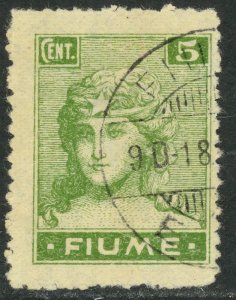 FIUME 1919 5c ITALY Sc 29a CTO Used