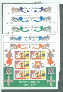 Dominica #521-525 Mint (NH) Single (Complete Set) (Jubilee)