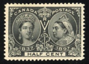 Canada #50 Cat$110, 1897 1/2c black, lightly hinged