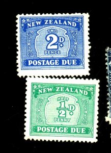 NEW ZEALAND #J22 J24 MINT FVF NG Cat $22