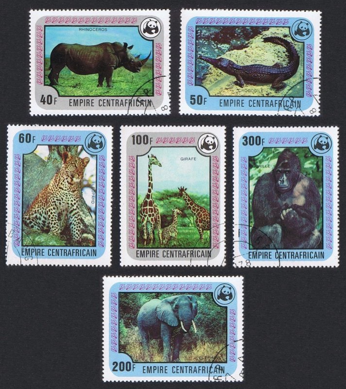 Central African Empire WWF Endangered species 6v 1978 CTO SC#323-328