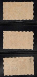 HONG KONG Scott 151-153 1937 Coronation set MH* aged gum, typical centering