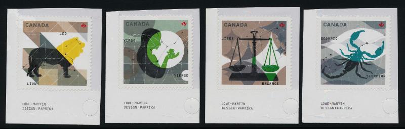 Canada 2453-6 MNH Signs of Zodiac, Leo, Virgo, Libra, Scorpio