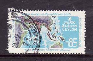 Ceylon--Sc#469- id9-used 85c-ECAFE-Maps-1972-