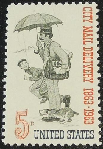 1963 5c City Mail Delivery Scott 1238 Mint NH