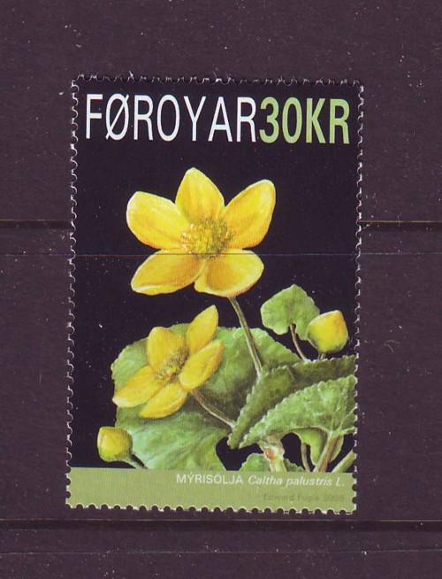 Faroe Islands Sc 501 2008 30k Marsh Marigold stamp mint NH