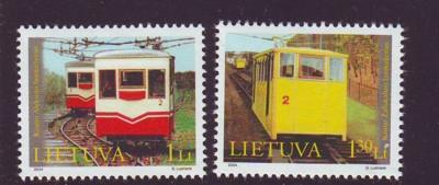 Lithuania Sc 778-9 2004 Funicular Railway stamp set mint NH