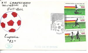 MEXICO 1982 FIRST DAY COVER WORLD SOCCER CUP SPAIN 82 FOOTBALL SET ON FDC