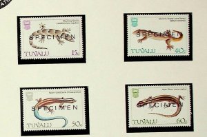 TUVALU Sc 384-7 NH SET OF 1986 - REPTILES - SPECIMEN - (AF24)
