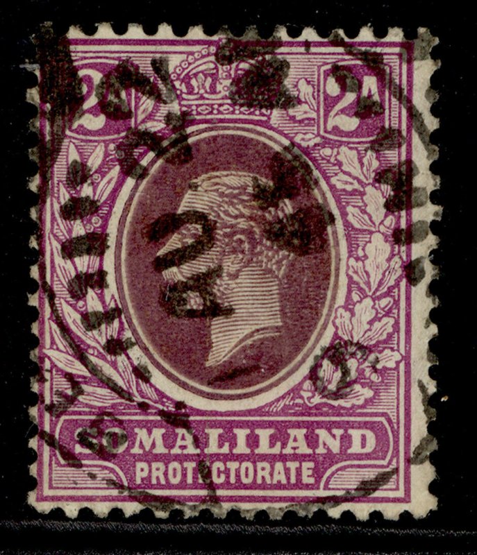 SOMALILAND PROTECTORATE GV SG62a, 2a purple & violet-purple, FINE USED. Cat £50. 