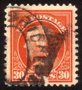 1917, US 30c, Franklin, Used, fault, Sc 516