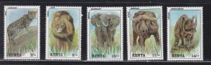 Kenya # 568-572, Wild Animals, Mint NH, 1/2 Cat.