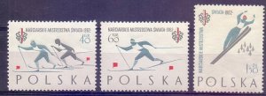 Poland 1962 MNH Stamps Scott 1046-1048 Sport Skiing World Ski Championships