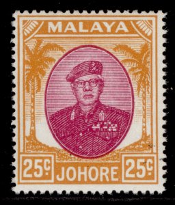 MALAYSIA - Johore GVI SG142, 25c purple & orange, NH MINT.