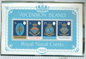 Ascension 1969 Scott 129a Royal Naval Crests MNH