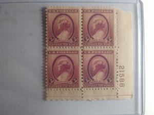 SCOTT # 784 PLATE BLOCK SUSAN B. ANTHONY MINT NEVER HINGED GEM