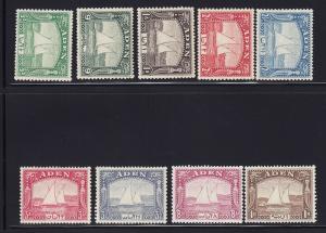 Aden Scott # 1 - 9 VF OG mint lightly hinged cv $ 134 ! see pic !