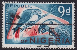 Nigeria - 1966 - Scott #191 - used - Bird Gray Parrot