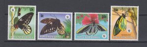 J45879 JL stamps papua new guinea mh set #697-700 WWF butterflies