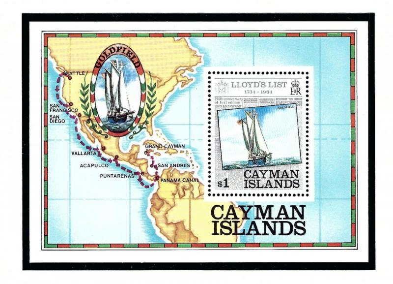 Cayman Is 526 MNH 1984 Lloyds List S/S